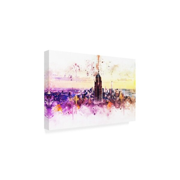 Philippe Hugonnard 'NYC Watercolor Collection - New York Skyline' Canvas Art,12x19